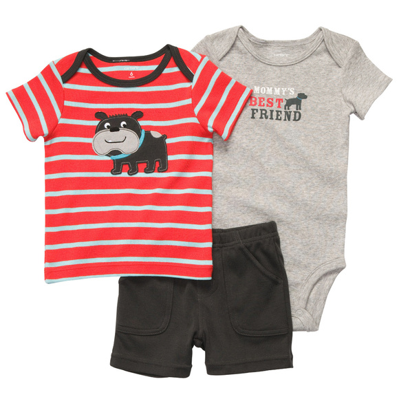 Carters Baby Boy Clothes 3-Piece Tee Short Set - Picture 2 of 2